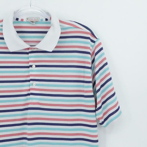 Peter Millar Shirt Mens XL Multicolor Summer Comfort Houston Country Club Golf - Picture 5 of 16